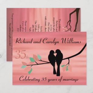Vier het 35-jarig jubileum van Lovebirds Kaart