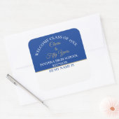 Vier het! 50e Klasse Reünie naam Vierkante Sticker (Envelop)