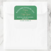 Vier het! 50e Klasse Reünie naam Vierkante Sticker (Tas)