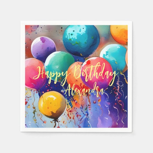 Vier het! Aangepaste tekst bij elke gelegenheid Servet (Voorkant)