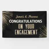 Vier het! Aangepaste verlovingsfeest  Spandoek (Horizontaal)