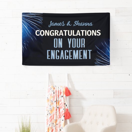 Vier het! Aangepaste verlovingsfeestje  Spandoek (Insitu)