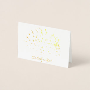 Vier het feest! Gouden Folie Mini Kaart