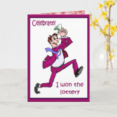 Vier het! Ik heb de loterij gewonnen Kaart (Gele Bloem)