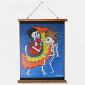 Vier het leven en lach hangend wandkleed (Voorkant)