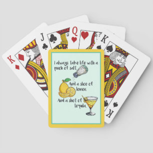 Vier het leven, grappige uitspraken cadeau pokerkaarten