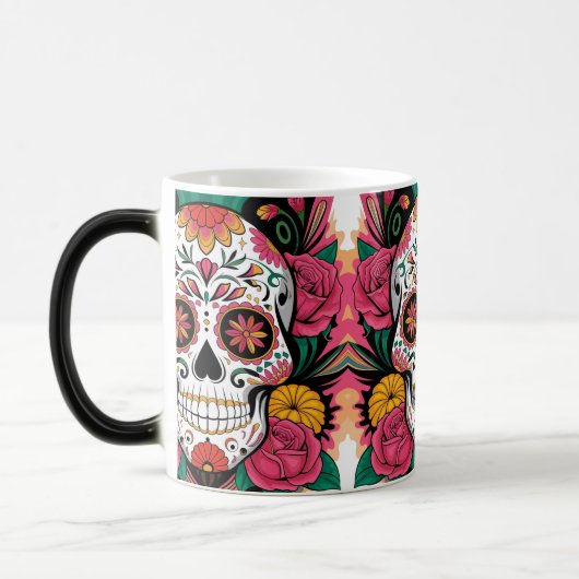 Vier het leven Suikerschedel Magische Mok (Links)