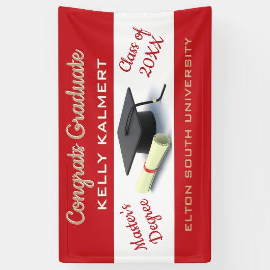 Vier het! Master's Degree Afstuderen Spandoek (Verticaal)