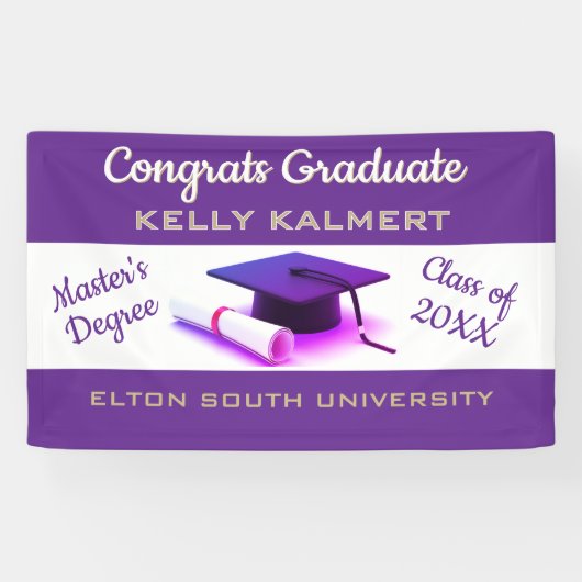 Vier het! Master's Degree Afstuderen Spandoek (Horizontaal)