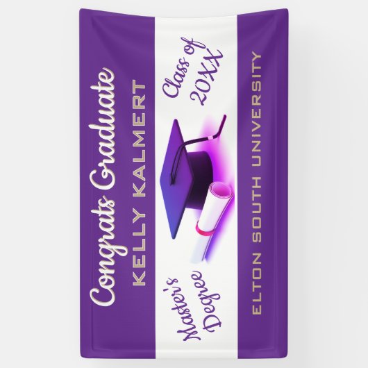 Vier het! Master's Degree Afstuderen Spandoek (Verticaal)