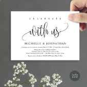 Vier het met ons, Bruiloft Elopement Viering Kaart