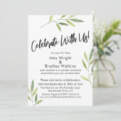 Vier het met ons! Groen waterverfblad Kaart (Staand voorkant)