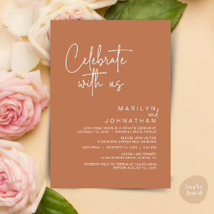 Vier het met ons, Modern Wedding Reception Party Kaart