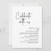 Vier het met ons, Modern Wedding Reception Party Kaart (Voorkant)