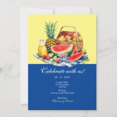 Vier het met ons picknick bruiloft receptie kaart (Voorkant)