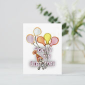 Vier het met onze speelse verjaardagsgroet Happy Briefkaart (Staand voorkant)