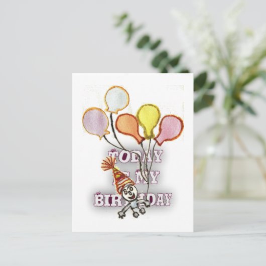 Vier het met onze speelse verjaardagsgroet Happy Briefkaart (Staand voorkant)