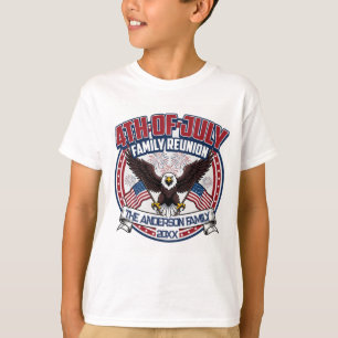 Vier het patriottische Vier Juli-herdenkingsfeest T-shirt