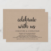 Vier het samen met ons, Rustic Wedding Elopement-f Kaart (Voorkant / Achterkant)