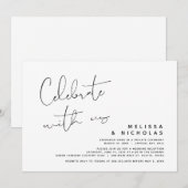 Vier het samen met ons, Trouw Elopement Feest Kaart (Voorkant / Achterkant)