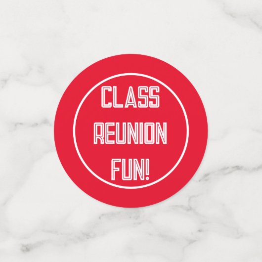 Vier het! Uw klas reünie tafel confetti (Kleine voorkant)