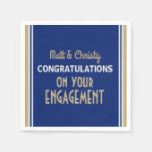 Vier het! Verlovingsfeest servetten op maat (Voorkant)