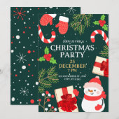 Vier het vrolijke seizoen feestkerst kaart (Voorkant / Achterkant)