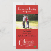 Vier het witte seizoen op de rode platte kaart (Achterkant)