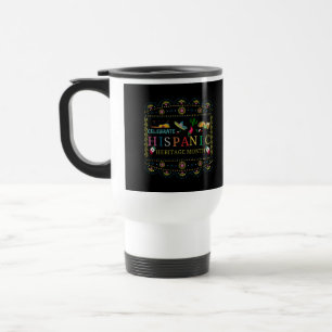 Vier Hispanic Heritage Maand Design Reisbeker