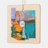 Vier hoeken Nationaal Monument Keramisch Ornament (Links)