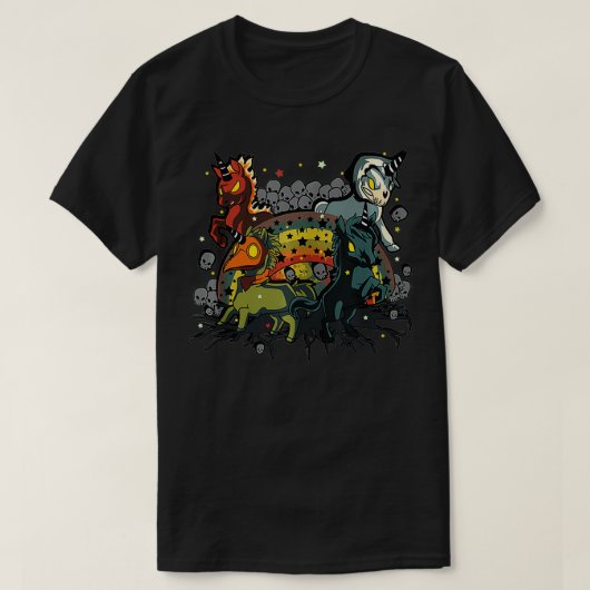Vier Horseman Apocalypse geïnspireerde Unicorn Apo T-shirt (Design voorkant)