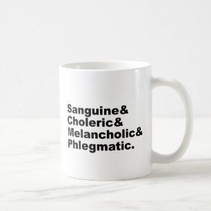 Vier Humores Sanguïnisch Cholera Melancholisch Fle Koffiemok