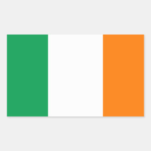 VIER Ierse vlag Rechthoekige Sticker