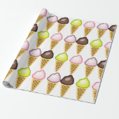 Vier ijsklokken cadeaupapier (Uitgerold)