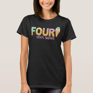 Vier ijsscheurmeisjes op de vierde verjaardag t-shirt