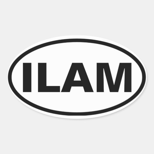 VIER Ilam Ovale Sticker (Voorkant)
