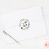 Vier in het wild levende landdieren ronde sticker (Envelop)