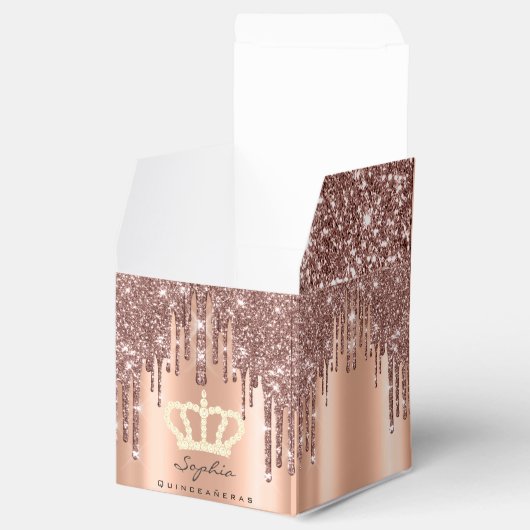 Vier in stijl met Quinceañera, Sweet 16th Bedankdoosjes (Geopend)