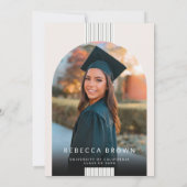 Vier in stijl: Modern Photo Afstuderen Kaart (Achterkant)