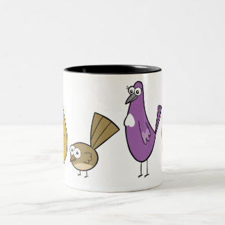Vier inheemse Nieuw-Zeelandse vogels Drink Mokken