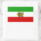 VIER Iran Leeuw & Zon Vlag Rechthoekige Sticker (Tas)