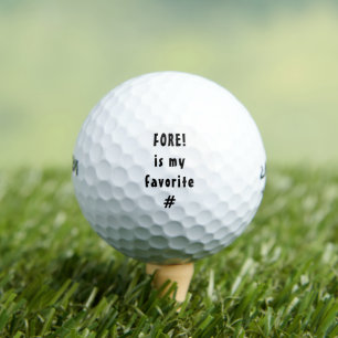 Vier is mijn favoriete nummer grappig golfballen