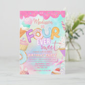 vier is zo zoet kaart (Staand voorkant)