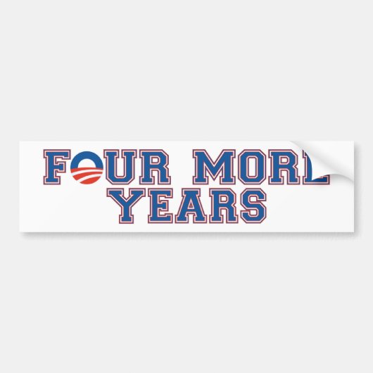 VIER JAAR MEER OBAMA BUMPERSTICKER (Voorkant)