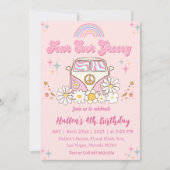 Vier jaar vierde verjaardag van de Groovy Retro Bo Kaart (Voorkant)