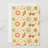 Vier jaar vierde verjaardag van de Groovy Retro-re Kaart (Achterkant)