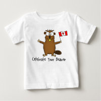 Vier je Beaver Baby T-shirt