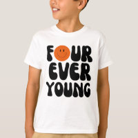 Vier Jong Jongen Vierde Verjaardag 4de Verjaardag