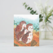 Vier Jonge Hedgehogs Illustratie Papierblad (Staand voorkant)