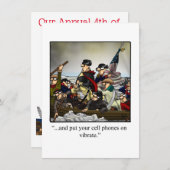 Vier Juli-feest uitnodigingen "Spectickles" (Voorkant / Achterkant)